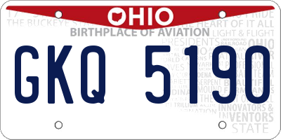 OH license plate GKQ5190