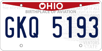 OH license plate GKQ5193
