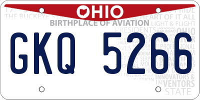 OH license plate GKQ5266