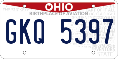 OH license plate GKQ5397