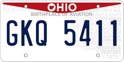 OH license plate GKQ5411