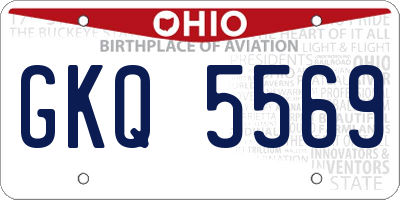 OH license plate GKQ5569