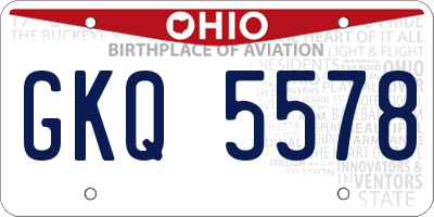 OH license plate GKQ5578