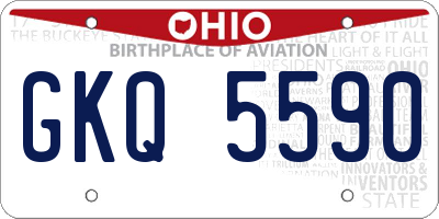 OH license plate GKQ5590