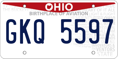 OH license plate GKQ5597