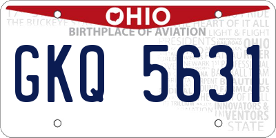 OH license plate GKQ5631