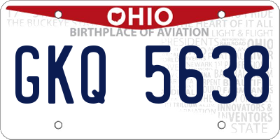 OH license plate GKQ5638