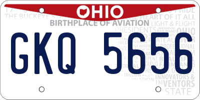 OH license plate GKQ5656