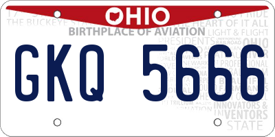 OH license plate GKQ5666