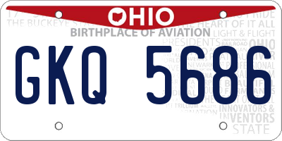 OH license plate GKQ5686