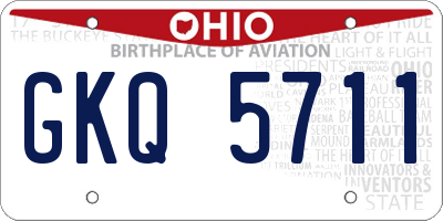 OH license plate GKQ5711