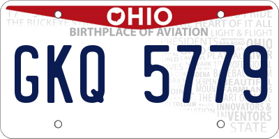 OH license plate GKQ5779