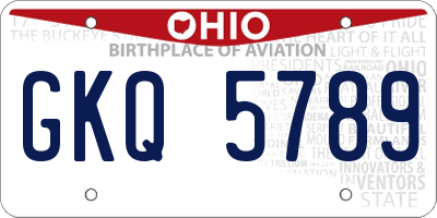 OH license plate GKQ5789
