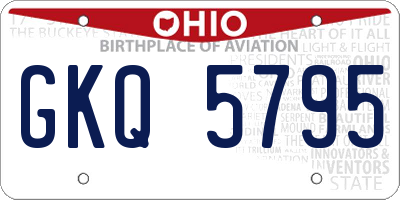 OH license plate GKQ5795