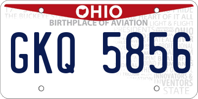 OH license plate GKQ5856