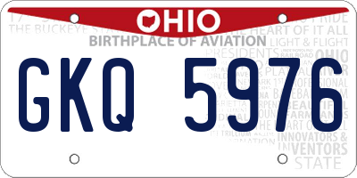 OH license plate GKQ5976