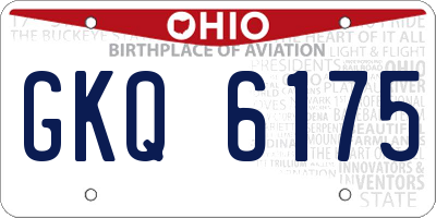 OH license plate GKQ6175