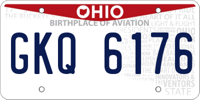 OH license plate GKQ6176