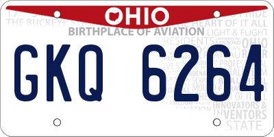 OH license plate GKQ6264
