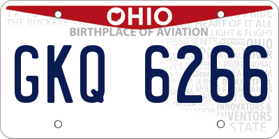OH license plate GKQ6266