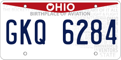 OH license plate GKQ6284