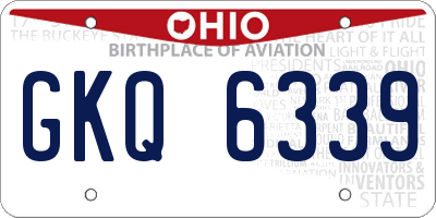 OH license plate GKQ6339
