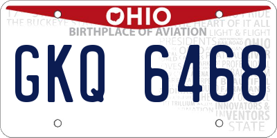 OH license plate GKQ6468