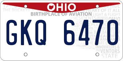 OH license plate GKQ6470