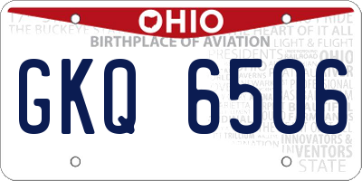 OH license plate GKQ6506