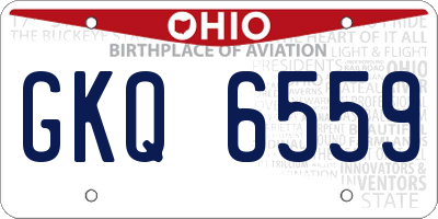 OH license plate GKQ6559