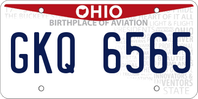 OH license plate GKQ6565