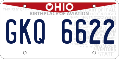 OH license plate GKQ6622