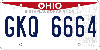 OH license plate GKQ6664