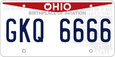 OH license plate GKQ6666