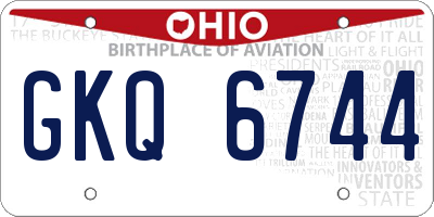 OH license plate GKQ6744