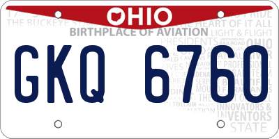 OH license plate GKQ6760