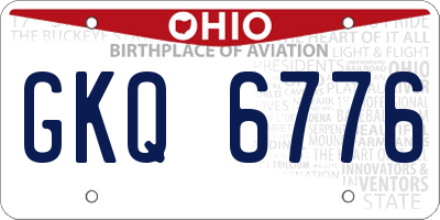 OH license plate GKQ6776