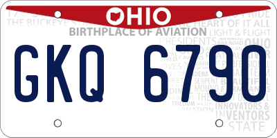 OH license plate GKQ6790