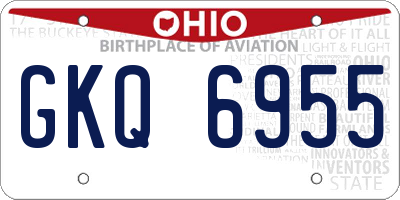 OH license plate GKQ6955