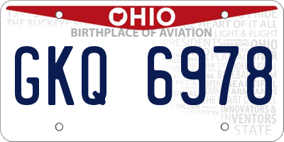 OH license plate GKQ6978