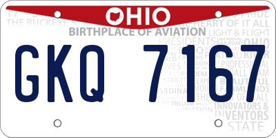 OH license plate GKQ7167