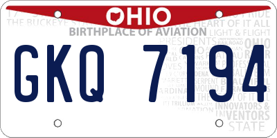 OH license plate GKQ7194