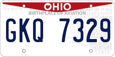 OH license plate GKQ7329
