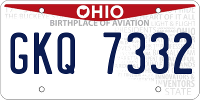 OH license plate GKQ7332