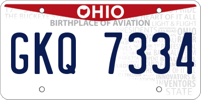 OH license plate GKQ7334