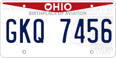OH license plate GKQ7456