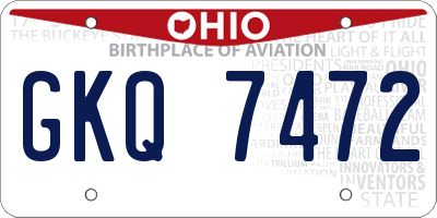 OH license plate GKQ7472