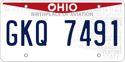 OH license plate GKQ7491