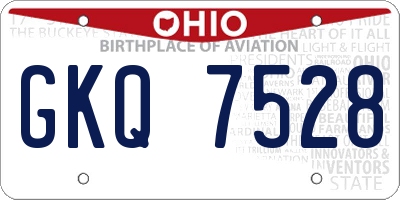 OH license plate GKQ7528