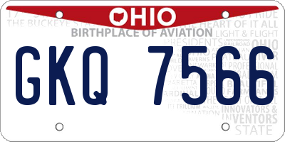 OH license plate GKQ7566